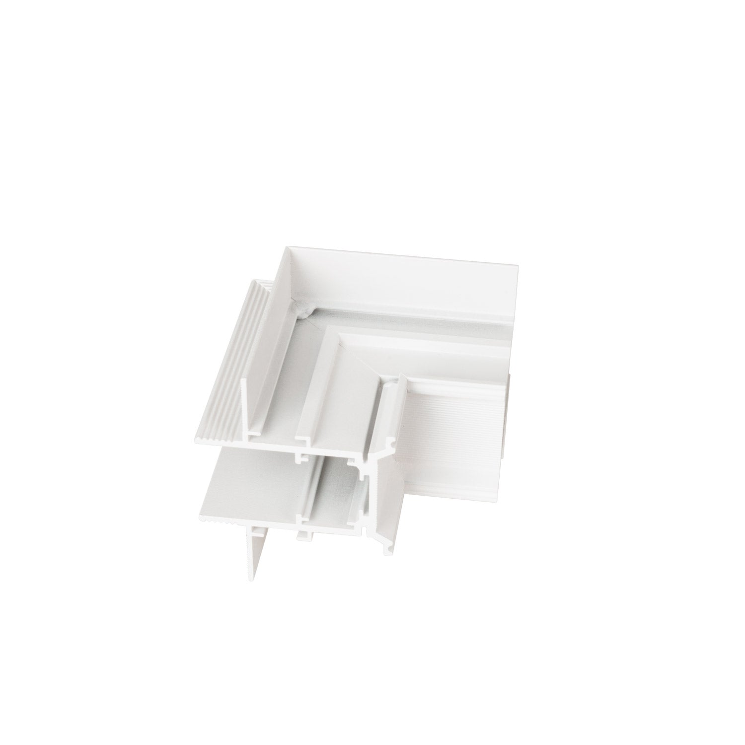 Connecteur d'angle décalé Magnetic encastré blanc