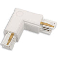 Connecteur d'angle en L, gauche, pour rail triphasé blanc