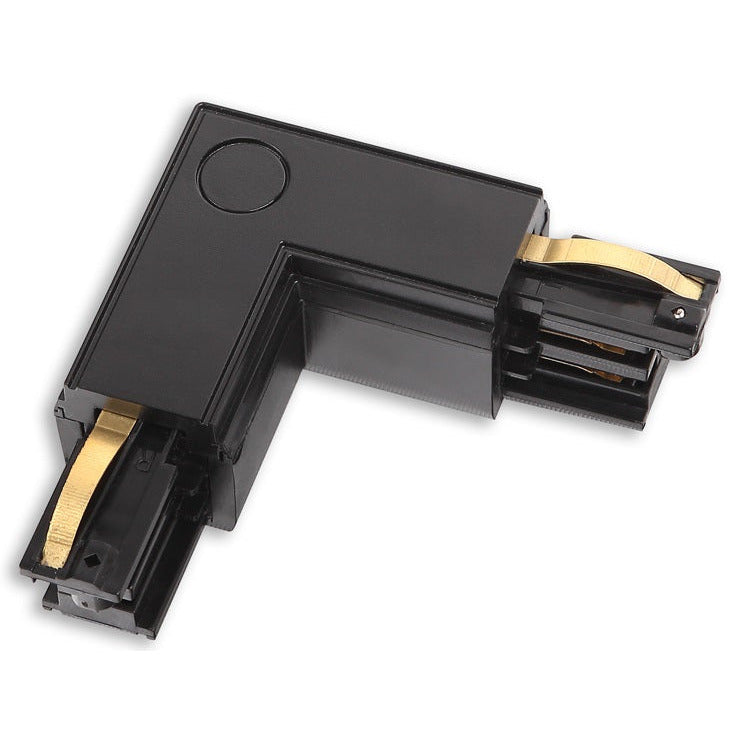 Connecteur d'angle en L, gauche, pour rail triphasé noir