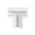 Connecteur d'angle en T Magnetic en saillie profil haut blanc
