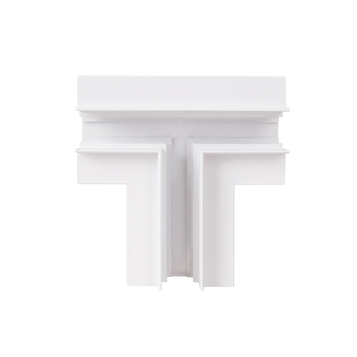Connecteur d'angle en T Magnetic en saillie profil haut blanc