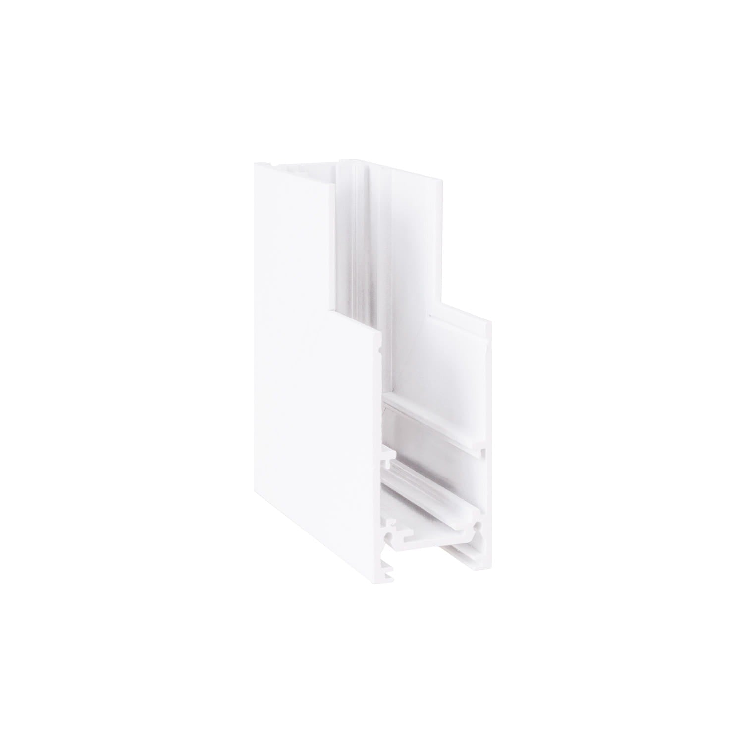 Connecteur d'angle plafond-mur Magnetic en saillie profil haut blanc