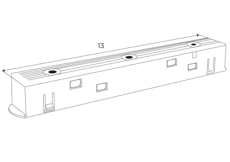 Dimensions Conector eléctrico recto Magnetic negro