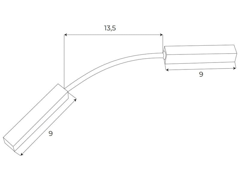 Dimensions Flexible Magnetic White Electrical Connector