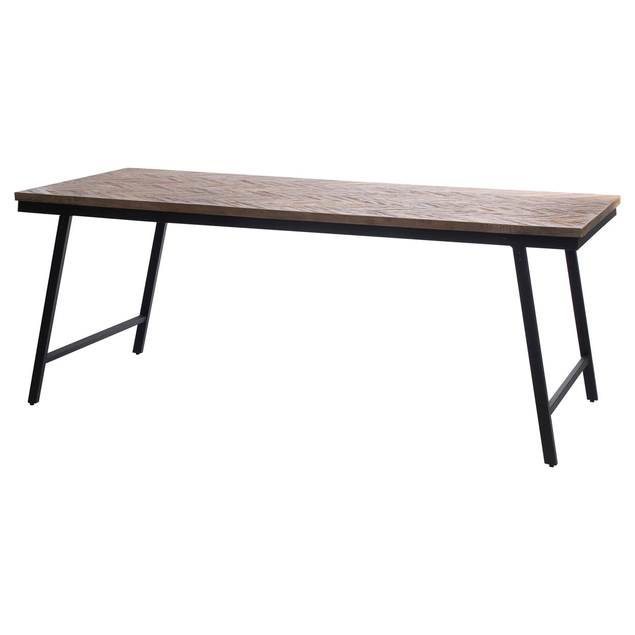 Console Herringbone en teck à motif chevrons, vue 5