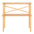 Console Manaus bambou naturel 83x32x80,5 cm entretoises croisées étagère vue de face