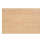 Détail plateau bois naturel grain chêne clair console Nikko finition monomatière