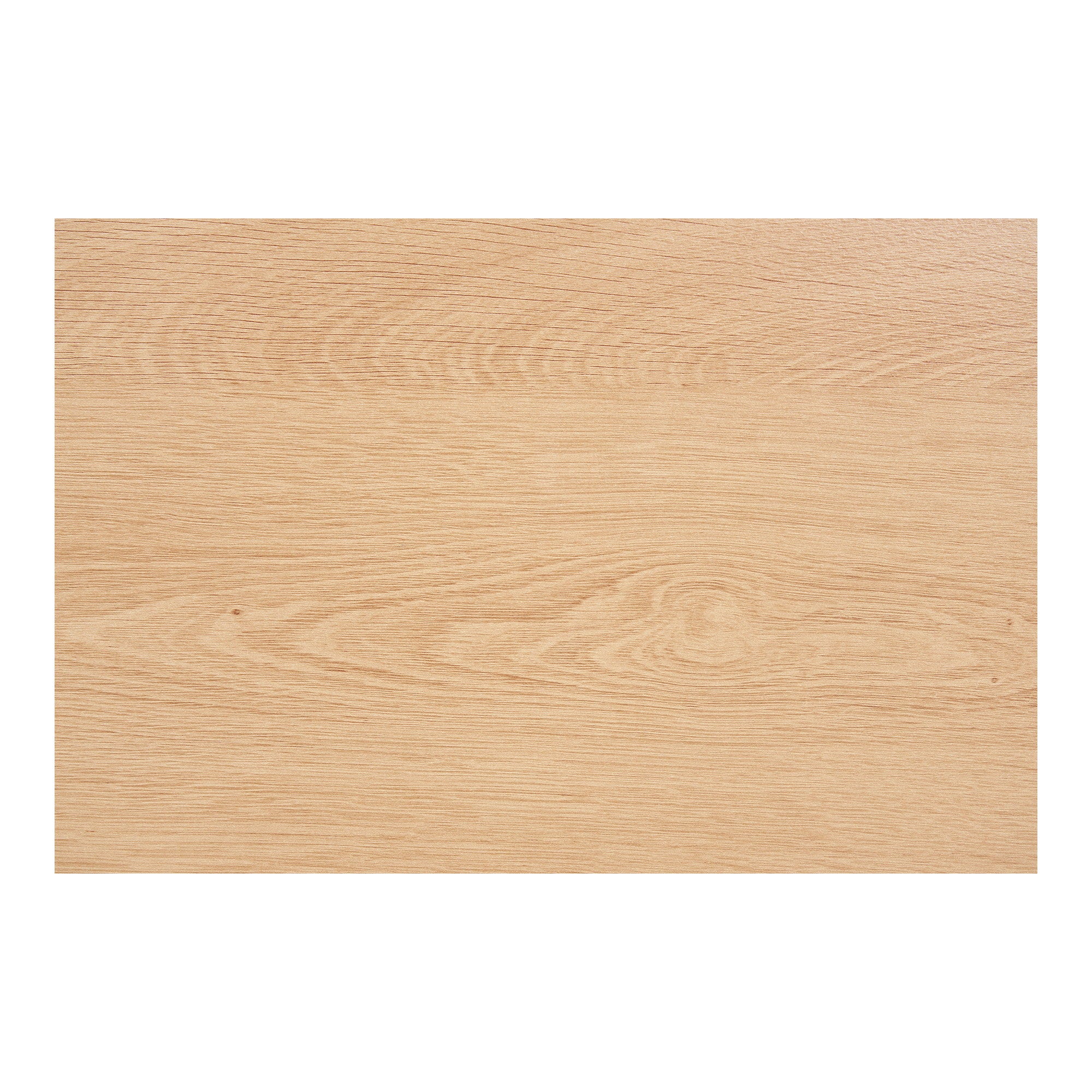 Détail plateau bois naturel grain chêne clair console Nikko finition monomatière