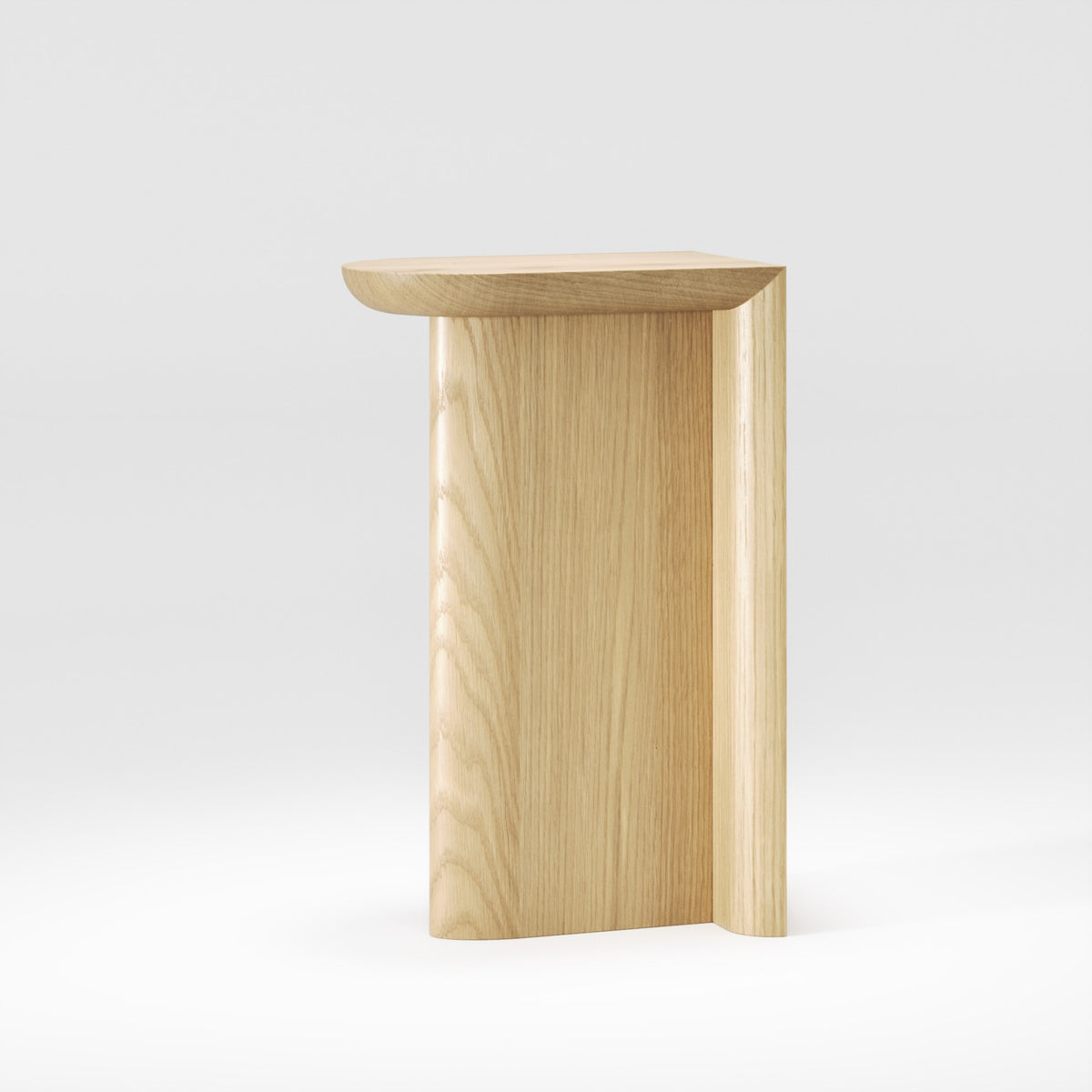 Console Re-Form de 50 cm plaquée chêne naturel sous un autre angle