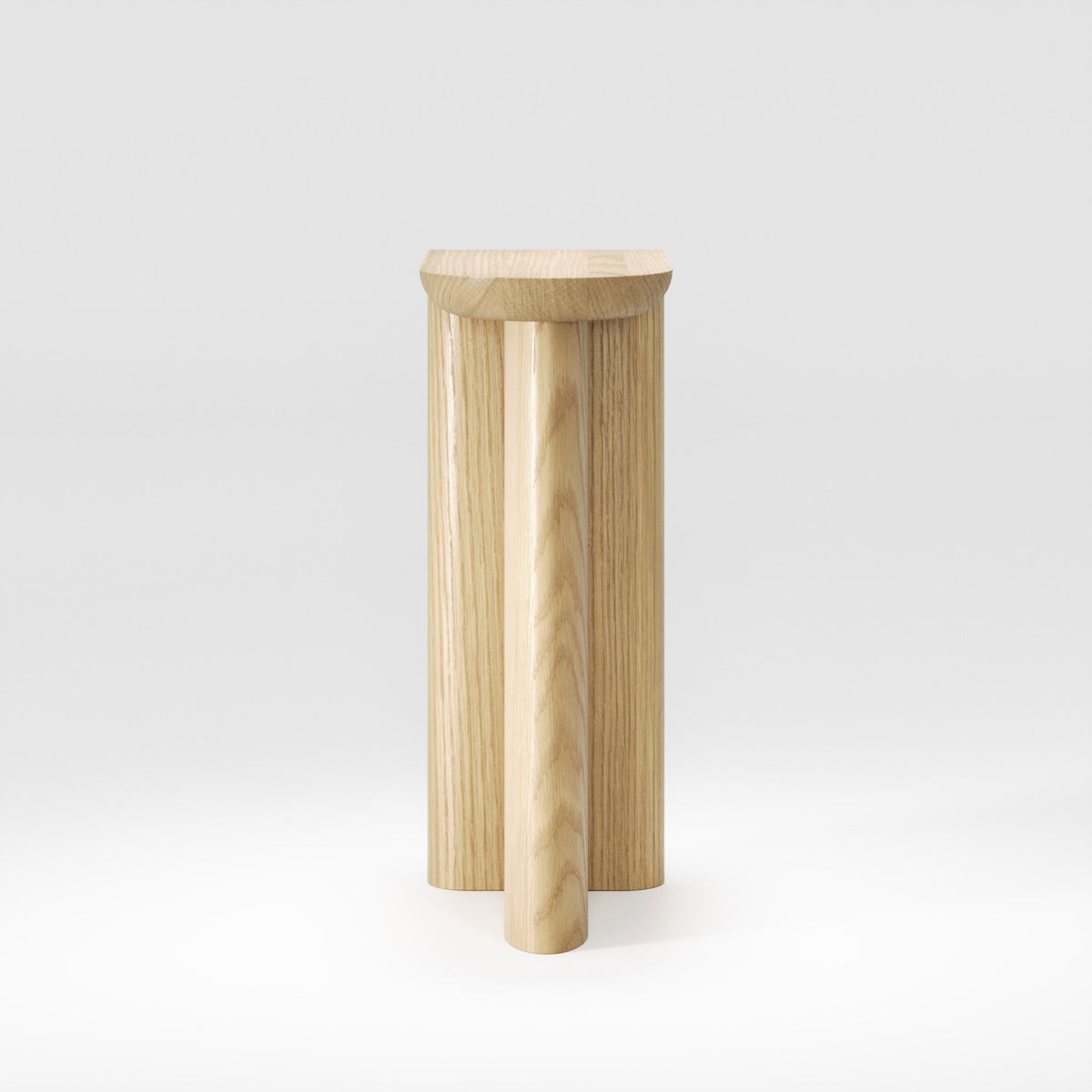 Voiles croisés de la console Re-Form de 50 cm plaquée chêne naturel