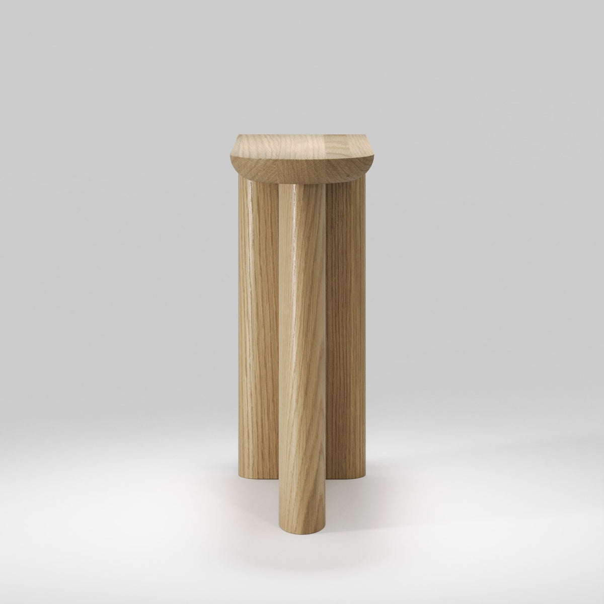 Voiles croisés de la console Re-Form de 80 cm plaquée chêne naturel