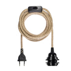 Cordon de suspension à brancher en jute naturel 450 cm