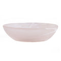 Coupe basse en résine marbrée rose et blanc 19 cm