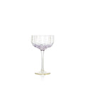 Coupe à cocktail côtelée irisée