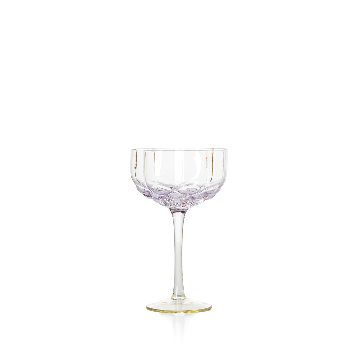 Coupe à cocktail côtelée irisée
