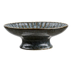 Coupe décorative sur pied céramique bleu lagon vue de face