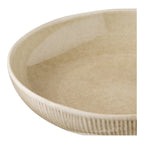 Coupe décorative Viola céramique côtelée beige 27 cm vue de détail