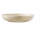 Coupe décorative Viola céramique côtelée beige 27 cm