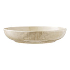 Coupe décorative Viola céramique côtelée beige 27 cm