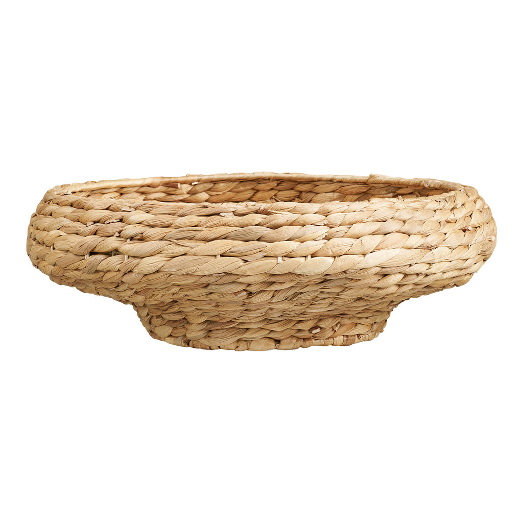 Coupe décorative Frellesvig jacinthe eau tressée naturelle Ø38 cm profil vue de côté