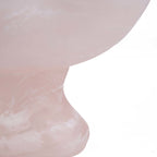 Coupe à fruits sur pied en résine rose marbrée 27 cm, vue 7