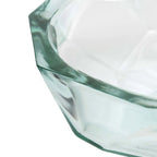 Coupe Origami en verre recyclé à facettes 25 cm en situation