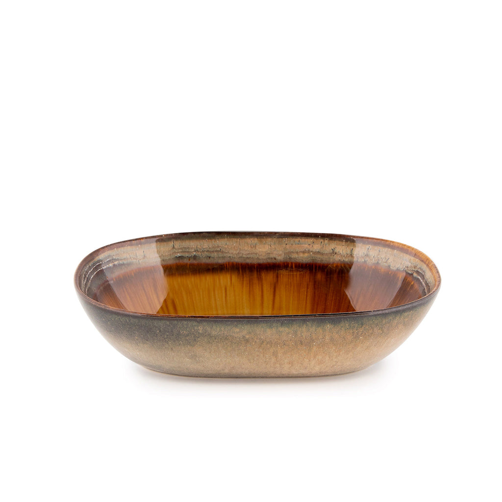 Coupe ovale Comporta en grès 25 cm