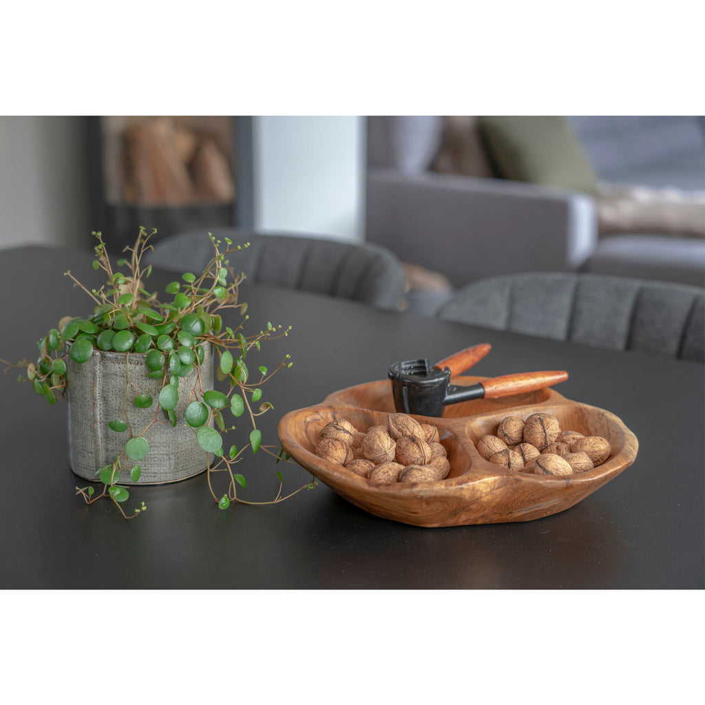 Coupe Nola teck massif naturel table salle à manger noix décoration intérieure