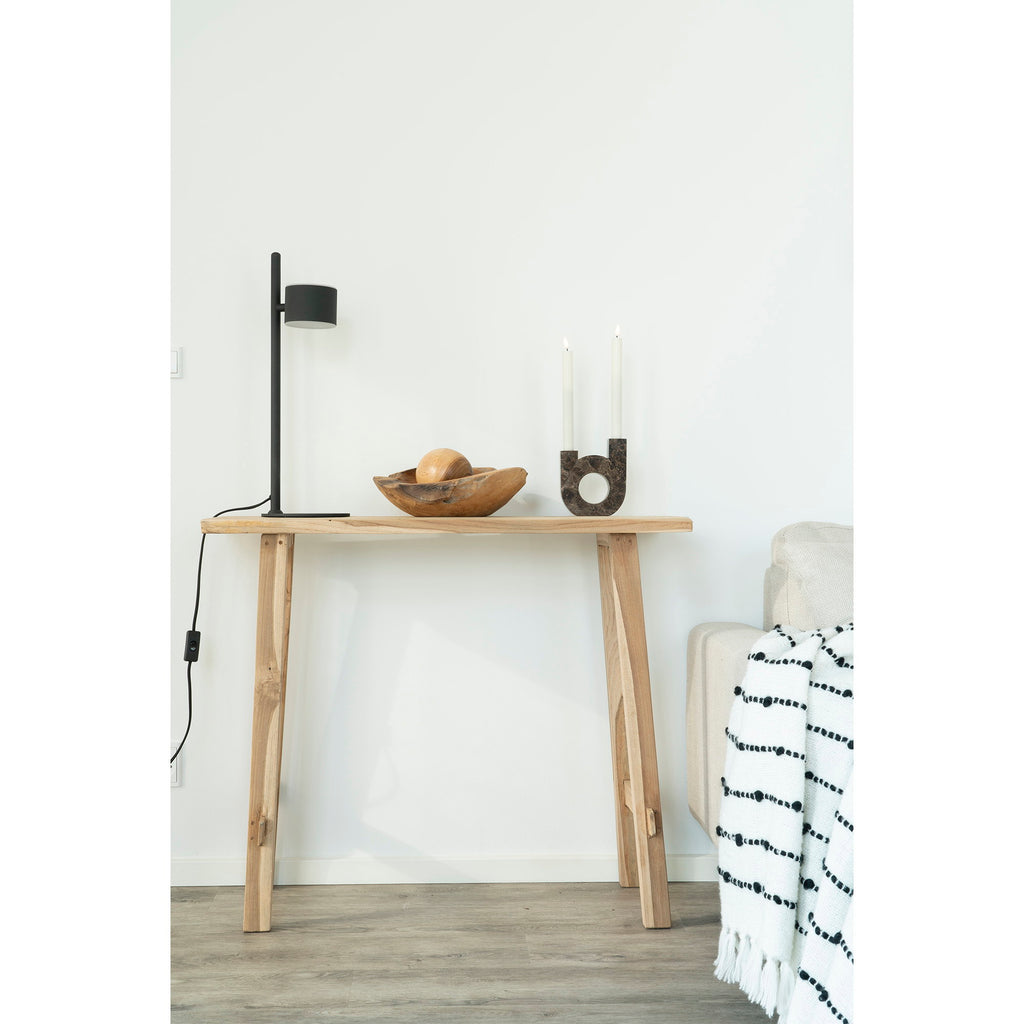 Coupe Rio teck massif ø30 cm console intérieure style scandinave naturel minimaliste