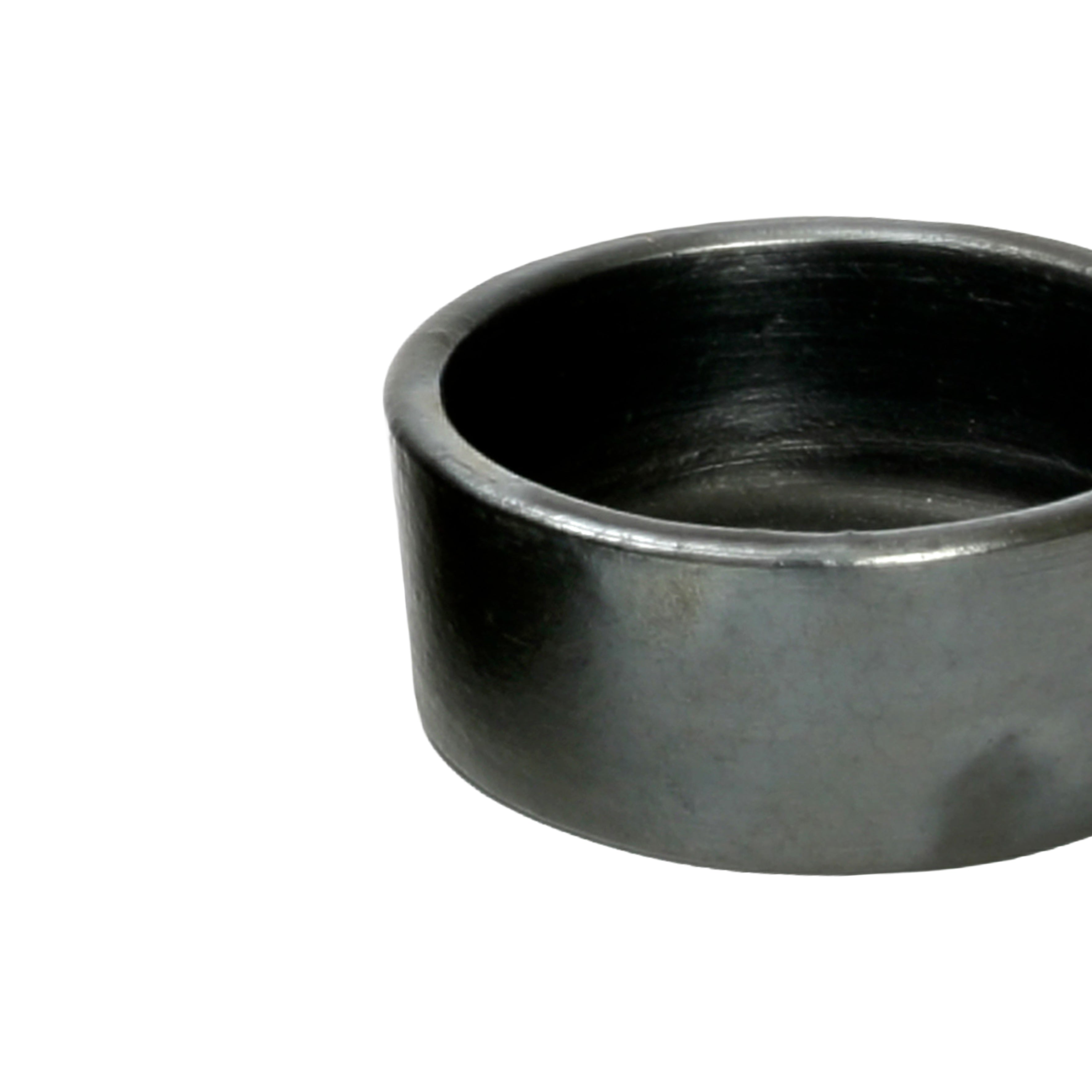 Coupelle cylindrique en terre cuite noircie 10 cm, vue 3
