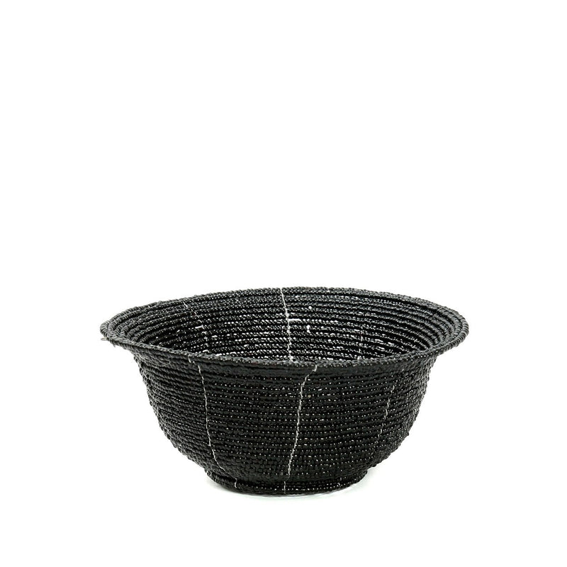 Dimensions Coupelle en perles de rocaille noires 13 cm