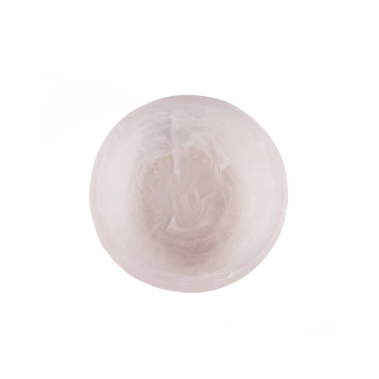 Coupelle en résine marbrée rose et blanc 16 cm, vue 5