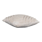 Coussin Albany blanc tufté relief graphique vue de profil volume texture