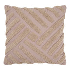 Coussin Albany tufté relief sable foncé