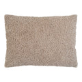 Coussin Tavira bouclé gris-brun 45x60 cm boucles serrées vue de face