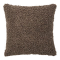 Coussin Tavira bouclé gris foncé anthracite 45x45 cm boucles serrées vue de face