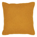 Coussin Santos coton recyclé ocre moutarde tricot mousse 45x45 cm vue de face