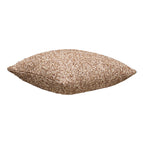 Coussin Lamu bouclé chiné brun et beige vue de face
