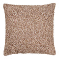 Coussin Lamu bouclé chiné brun et beige