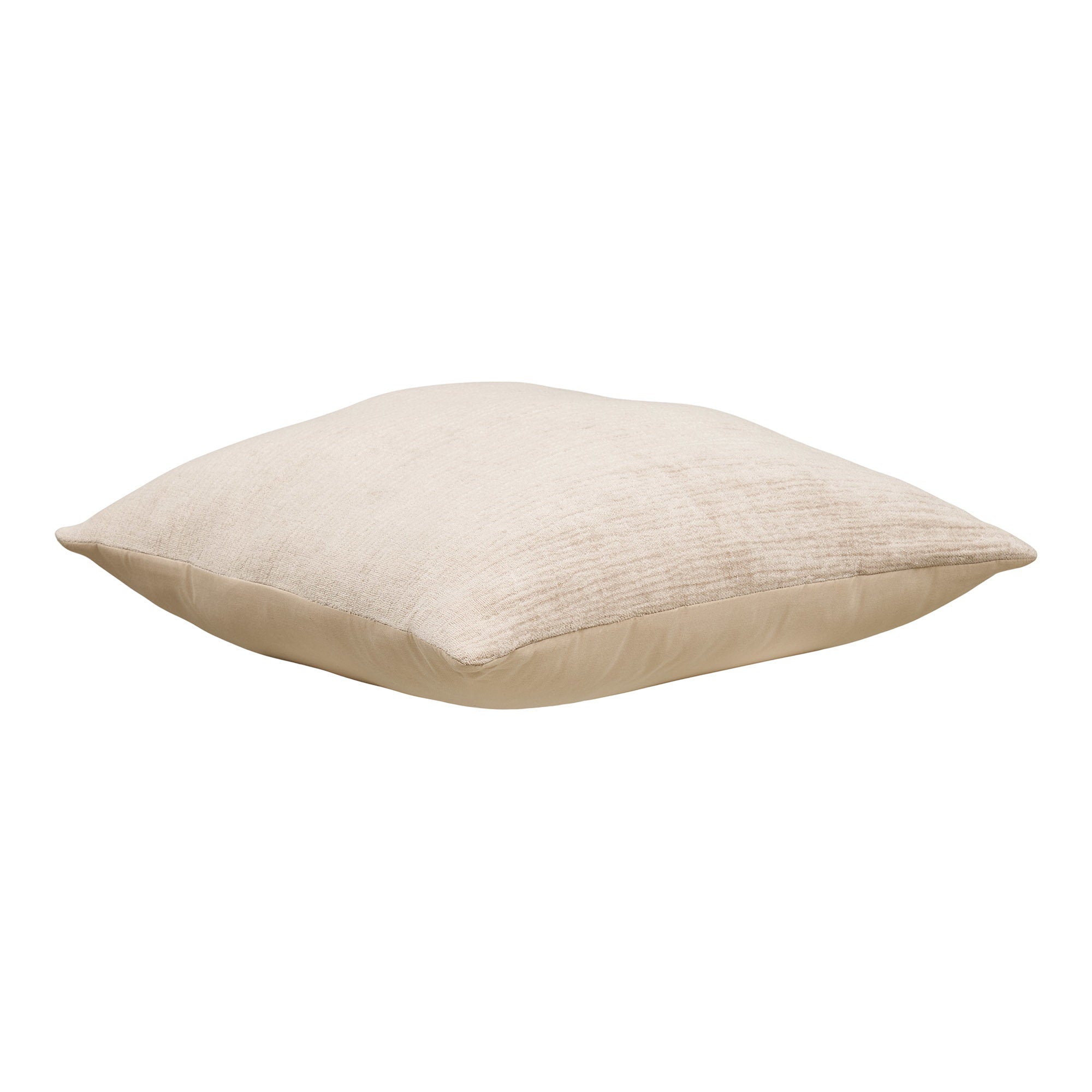 Coussin Leros velours côtelé beige vue de face