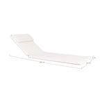 Schéma coté du coussin Andorra longueur 200 cm largeur 62 cm épaisseur 6 cm