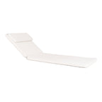 Coussin pour bain de soleil Andorra blanc seul avec son appui-tête et sa pliure entre dossier et assise