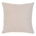 Coussin Savannah bouclé beige vu de face texture à petites boucles serrées