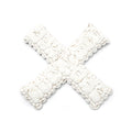 Croix murale Shell X en coquillages blancs 31 cm