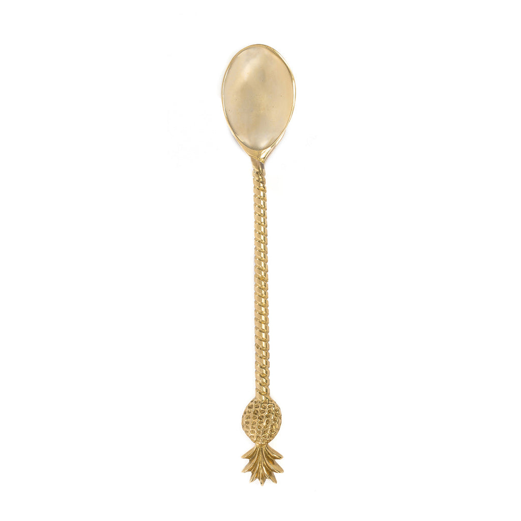 Cuillère Ananas en laiton doré 22 cm