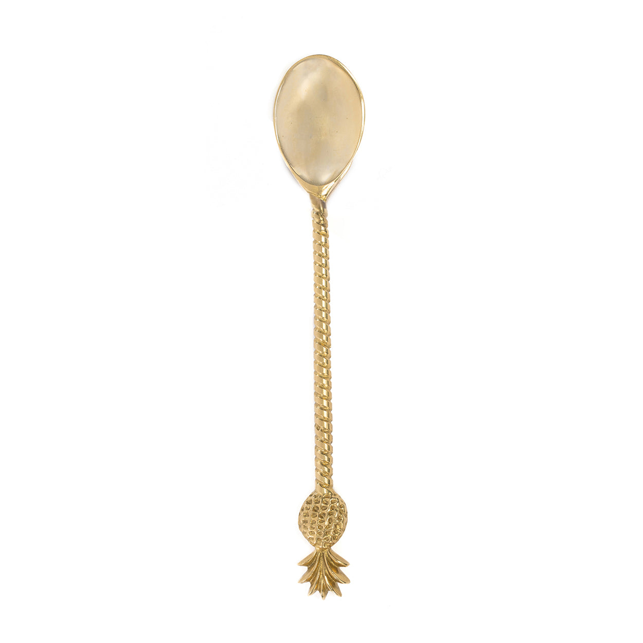 Cuillère Ananas en laiton doré 22 cm