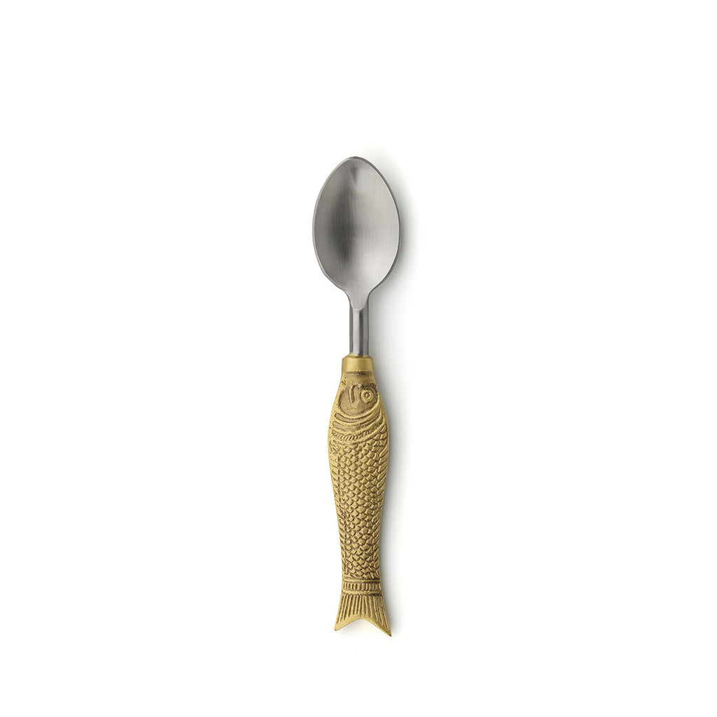 Cuillère bicolore à manche poisson 18 cm