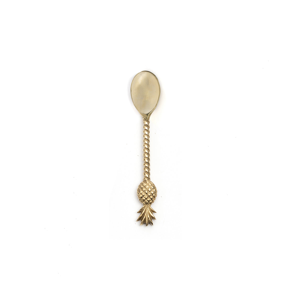 Cuillère à café Ananas en laiton doré 14 cm