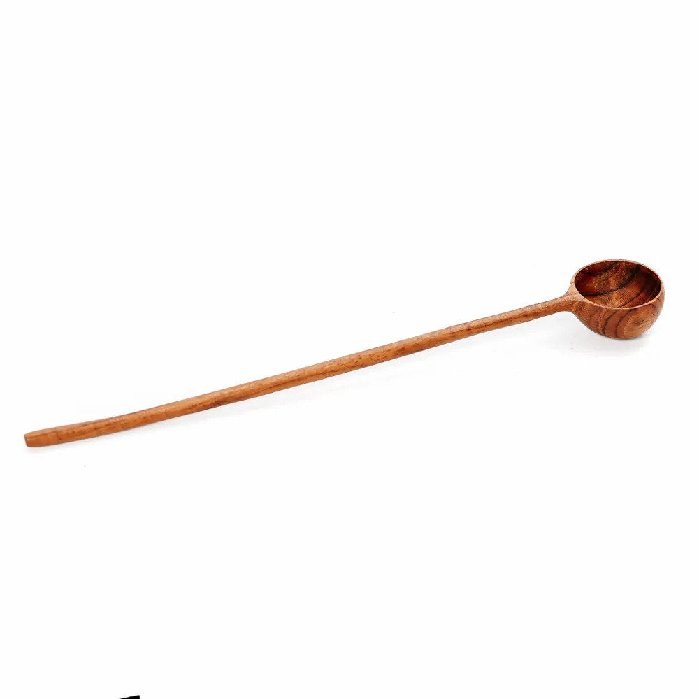 Cuillère doseuse en teck à cuilleron creux 19 cm, vue 3
