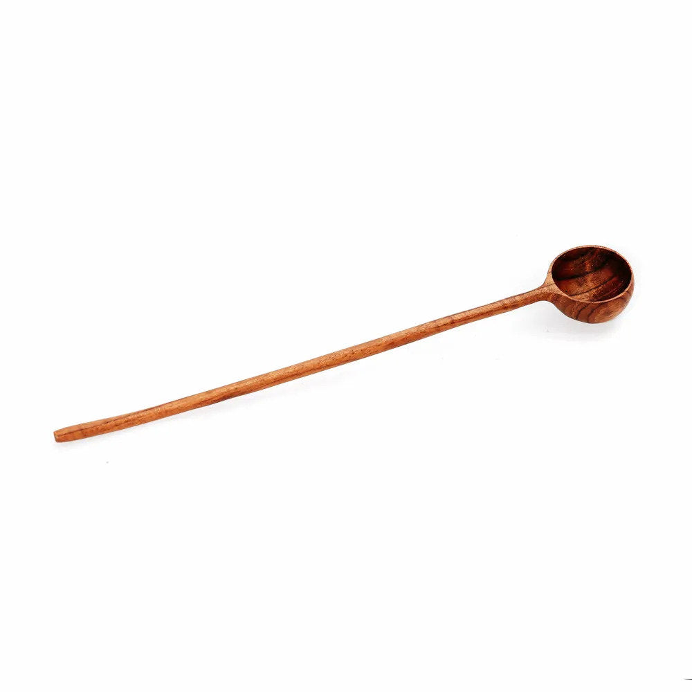 Cuillère doseuse en teck à cuilleron creux 19 cm, vue 4
